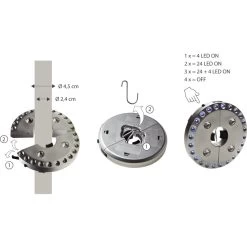 CAO Lampe Tente / Parasol -Club De Camping cao lampe tente parasol 3