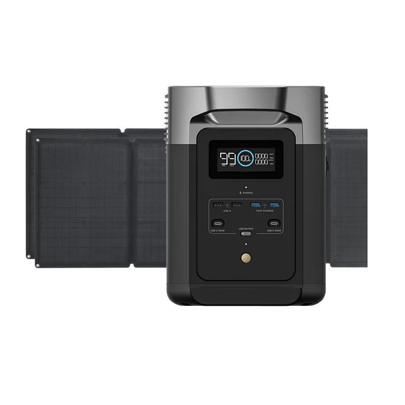 ECOFLOW Delta 2 1024 Wh + Panneaux Solaires 2 X 110 W 1 ECOFLOW Delta 2 1024 Wh + Panneaux Solaires 2 X 110 W