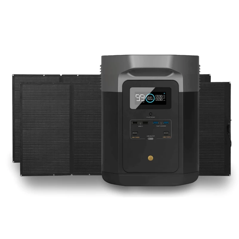 ECOFLOW Delta Max 2016 Wh + Panneaux Solaires 2 X 400 W 1 ECOFLOW Delta Max 2016 Wh + Panneaux Solaires 2 X 400 W