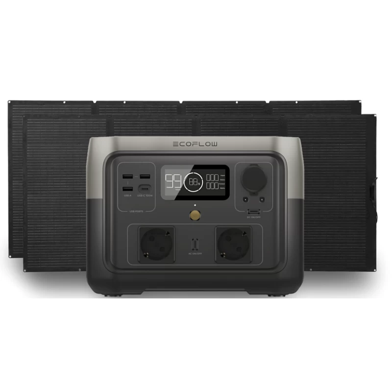 ECOFLOW River 2 Max 512 Wh + Panneaux Solaires 2 X 110 W 1 ECOFLOW River 2 Max 512 Wh + Panneaux Solaires 2 X 110 W