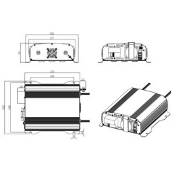 EM Convertisseur PSW24-DIF 700 W -Club De Camping em convertisseur 24220v psw 600 w 3