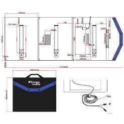 EM Panneau Solaire Pliable HPP-140 -Club De Camping em panneau solaire pliable hpp 140 7