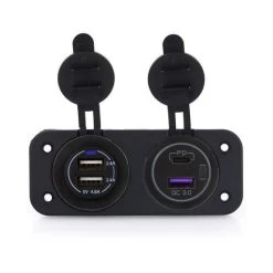 EM Prise 2 X USB2 + USB QC3 + Type C PD