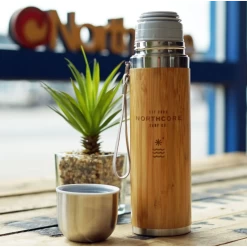 NORTHCORE Thermos® Bambou En Acier 360 Ml Avec Mug -Club De Camping northcore thermos bambou en acier 360 ml avec mug 3